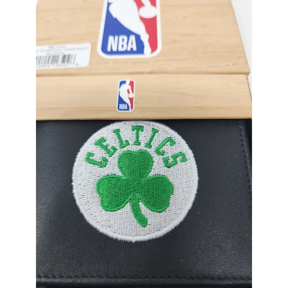 Rico Mens Boston Celtics Billfold Wallet Black Leather Casual Size OS